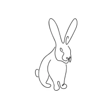 Draw a Rabbit in One Line: Easy Art Activity to Learn Animal Form and Features