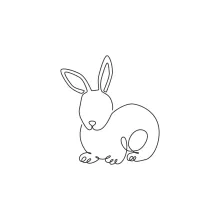Learn to Draw a Rabbit in One Line: Easy Art for Young and New Artists