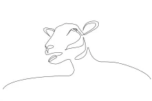 Easy One-Line Sheep Drawing: Practice Drawing Soft and Round Farm Animals