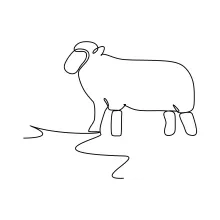 Easy Sheep Drawing with One Line: Gentle Animal Shapes for All Skill Levels