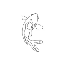 One-Line Koi Fish Drawing: Practice Friendly Forms and Peaceful Animal Shapes