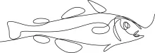 Catfish One-Line Drawing: Great for Practicing Small Spirals and Shapes