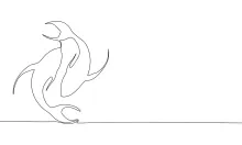 Two Fish One-Line Drawing: Connect Multiple Shapes in a Simple Drawing Task
