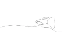 One-Line Guppy Fish Drawing: Explore Simple Marine Shapes in Easy Steps