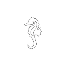 One-Line Adorable Seahorse Drawing: Learn Spiral Shapes with a Tiny Sea Creature