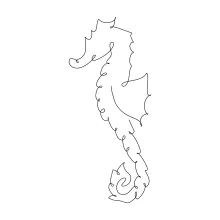 Seahorse One-Line Drawing: Build Curved Line Control with Ocean Life Art