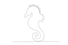 One-Line Seahorse Drawing: Learn Shape Flow with Ocean-Inspired Art