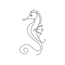 Seahorse One-Line Drawing: Develop Patience with Curved Delicate Forms