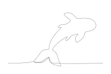 Aggressive Shark One-Line Drawing: Build Confidence with Bold Ocean Shapes