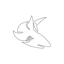 Draw an Angry Shark in One Line: Study Fierce Shapes and Motion in a Sea Creature