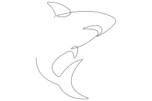 Shark One-Line Drawing: Improve Shape Planning with Ocean Animals