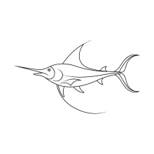 Bonefish One-Line Drawing: Learn to Sketch Slender Marine Bodies