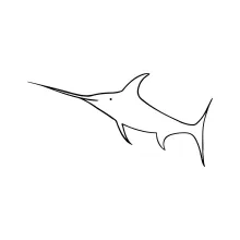 Swordfish One-Line Drawing: Build Drawing Coordination with Simple Sea Life Sketch