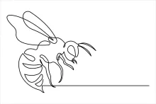 One Line Honey Bee Art: Build Skills with Nature-Themed Drawing