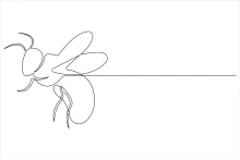 "One Line Honey Bee Illustration: Expressing Pollination and Elegance with Minimalist Techniques"