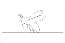"One Line Bee Art: Depicting Nature’s Small Pollinator with Minimalist Style"
