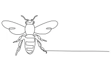"One Line Honeybee Sketch: Depicting Flight and Function with Minimalist Techniques"