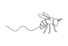 Abstract Bee One Line Art: Experiment with Creative Insect Forms