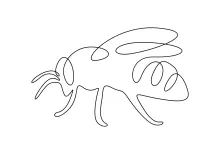 Gentle Honey Bee in Flight: Practice With One Line Flow