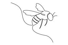 Minimalist Bee One Line Drawing: Express Nature With Less