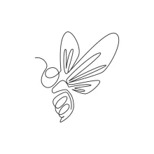 Quick and Easy One Line Bee Drawing for All Ages and Skill Levels