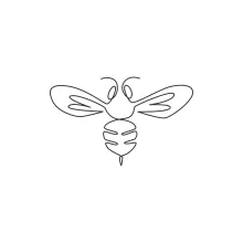 Easy One Line Bee Drawing to Inspire First-Time Artists