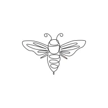 Easy One Line Bee Drawing to Start Your Daily Sketching Habit