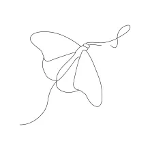 Easy One Line Butterfly Drawing: Great for Learning Insect Shapes with Just One Line