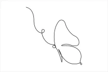 One Line Art of a Butterfly: Practice Shape and Balance in a Fun, Simple Way