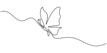 Easy One Line Art of a Butterfly: Practice Shape with Simple Drawing Steps