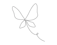 Summer Butterfly in One Line Drawing: A Great Seasonal Drawing Project