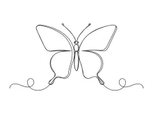 One Line Art: Draw a Butterfly with a Single Line for Fun and Skill Growth