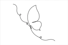 Easy One Line Drawing of a Butterfly: Perfect for Quick Sketch Practice
