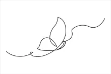 Simple Drawing of a Butterfly in One Line: A Creative Activity for Young Artists