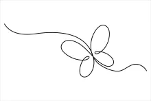 One Line Butterfly Drawing Practice: Great for Learning Shapes and Smooth Drawing