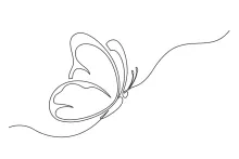 Cute Butterfly Drawing in One Line: Fun and Easy Sketching for All Ages