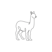 One Line Alpaca Drawing: Fun Animal Art for Kids and Beginners