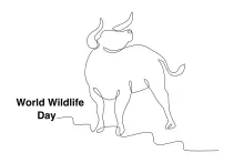 "One-Line Buffalo Drawing: A Minimalist Study of Strength and Movement"