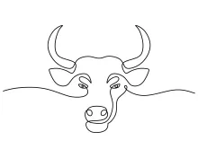 One Line Buffalo Head Drawing: Build Skills with Strong Animal Features
