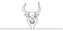 One Line Endangered Bull Drawing: Learn Animal Forms While Raising Awareness