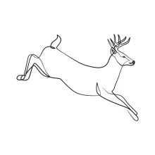 One-Line Forest Deer Drawing: Create Calm Wildlife Scenes with Easy Art Techniques