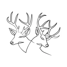 Easy One-Line Deer Drawing: Practice Simple Art Skills with a Peaceful Forest Animal
