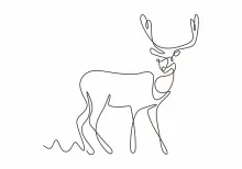 One Line Deer Drawing: Practice Animal Outlines with Ease