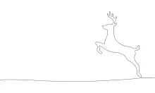 "Minimalist Deer Drawing: A Single-Line Study of Poised and Recognizable Wildlife Shapes"