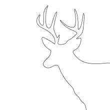 "Minimalist Deer Drawing: A One-Line Approach to Capturing Wildlife Grace"