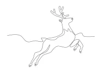 Jumping Deer in One Line: Practice Motion and Shape with Simple Art