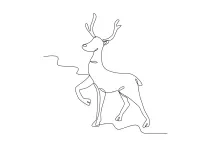 Draw a Deer Looking Up in One Line: Explore Animal Expression Through Simple Art