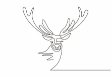 One Line Deer Drawing: Easy Forest Animal Art for Kids and Beginners