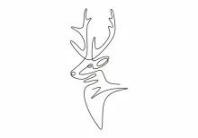 One Line Deer Drawing: Practice Animal Poses with Minimal Tools