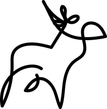 One-Line Drawing of a Peaceful Deer: Simple Forest Animal Practice